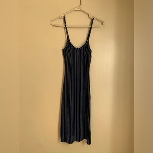 A BYER slip dress y2k pinstripes mini dress made in the usa vintage
